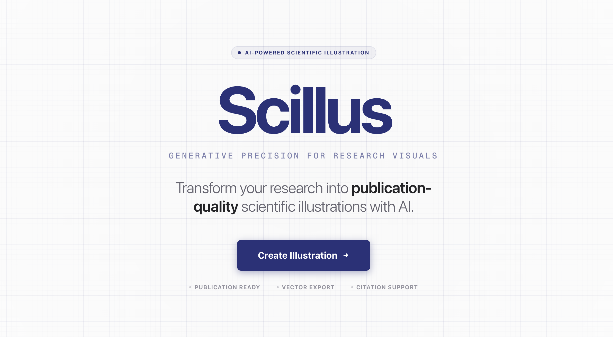 Scillus AI科学イラストのインターフェース